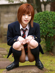 Azusa Itagaki Asian shows ass in panty under skirt on street