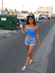 Mixed-race Pinay teen in SoCal can't get enough white dick