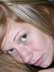 Absolute Adorable Amateur Blonde Babe With Freckles Modeling Nude