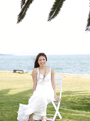 Hot darling Manami Ichikawa posing outdoors